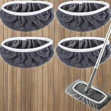 8/4/6/2/1/10 Pcs High Quality Reusable Mop Pads, Suitable For - Washable Microfiber Wet & Dry Mop Pads, Compatible With Sweeping Mops, Quick Drying Design, Great For Cleaning Floors And Hardwood (Mop Not Included) - Grey - View 13