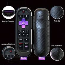 Silicone Protective Cover For Roku Voice Remote Pro 2nd Edition With Enhanced Grip And Scratch-Resistant Surface Perfect Fit For Hisense TV Remote Control And Compatible With  Smart TV Remote Black Color Design For Seamless Integration And Long-Lasting Durability In Home Entertainment Setup - 不發光黑色 - 查看 5