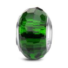 MICOO 925 Sterling Silver Charms For Bracelets,Fashion DIY Dangle Pendants Beads Simulated Birthstone Charms,Birthday Gifts For Women,1DarkgreenCharms - 1DarkgreenCharms - 查看 1