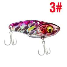1 pieza Señuelo de metal VIB - 1.85in/10g, Cuchara con ojo 3D en forma de balancín giratorio, Cebo duro que se hunde, Equipo de pesca - Multicolor - Ver 9