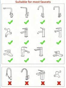 1pc Kitchen Gadgets, 2 Modes 360 Degree Rotating Bubble High Pressure Faucet Extender, Household Goods, Home Kitchen Accessories - Silver - View 6