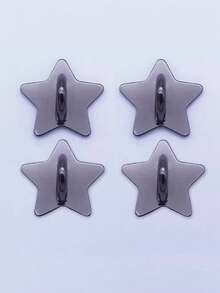 قطعتان من خطاف الحامل الهاتفي بشكل نجمة فضية، مريح للحمل، ظهر لاصق لمنع السقوط، أنيق وأنيق.