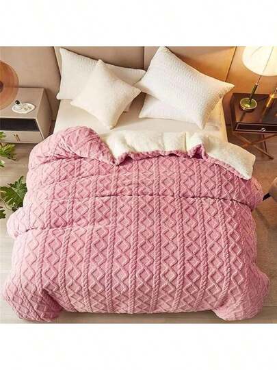 Edredón De Invierno king size Aborregado por atras,  Edredón de Cachemira, Otoño E Invierno Edredón De Felpa Gruesa Cálida Edredón Reversible C,2.0mt x2.20mt