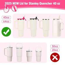 40oz Flip Straw Pro Lid For , 2025 NEW Leak Proof Lids Replacement For   And ProTour, No Spill Dust-Proof Tumbler Cover Cap Removable Top For 40oz Accessories,Rose*2,Rose - Hoa hồng - Xem 3