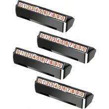 WEKADRIN 4 Piezas Placa de Aparcamiento Temporal para Auto Tarjeta Oculta con Nmeros Grandes Resistente Altas Temperaturas Material Abs Duradero para Ubicacin Fcil Estacionamientos - inicial - Ver 1