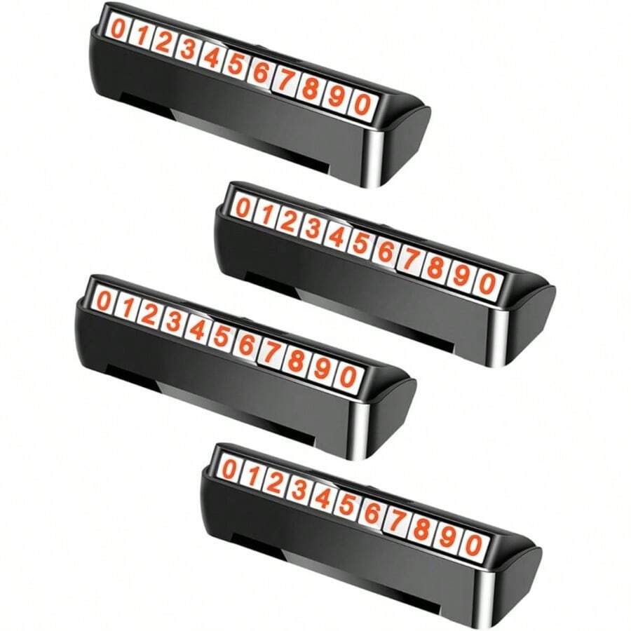 WEKADRIN 4 Piezas Placa de Aparcamiento Temporal para Auto Tarjeta Oculta con Nmeros Grandes Resistente Altas Temperaturas Material Abs Duradero para Ubicacin Fcil Estacionamientos - inicial - Ver 1
