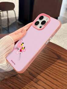 Funda para teléfono con diseño de la Pantera Rosa, compatible con teléfonos ,  17,  16 Pro Max,  15 Pro Max,  13 y  12. Fabricada en TPU con un proceso de electrochapado de alta calidad que ofrece protección contra golpes y caídas. Un regalo ideal para familiares, amigos, seres queridos, parejas y para Navidad. - Rosa - Ver 4