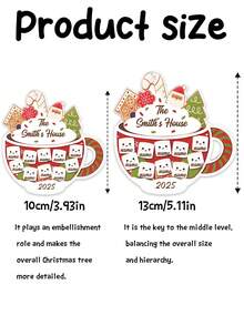 Personalized 2025 Christmas Ornament With Name, Customizable Family Name, Suitable For Christmas Tree Hanging Decoration, Holiday Home Decor, Winter Commemorative Gift, Gift For Parents, Kids, Friends, Grandparents, Customizable Text, Popular Christmas Gift Exchange, Family Keepsake Gift