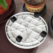 Flower Pot Tray With Wheels, Omnidirectional Castor Resin Flower Pot Base, Movable With Rollers, Thickened Flower Pot Tray