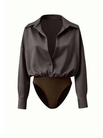 Freeform Summer New V-Neck Women's Shirt, Autumn/Winter Elegant Casual Business Commuter Cardigan Blouse, Buttercup Color, High-End Versatile Slim Cute Top, Korean Style, Size Runs Large Recommend Ordering One Size Down