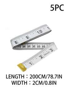 1PC/5PCS Double-Scale Soft Measuring Tape, Sewing-Specific Tape Measure Suitable For Measuring Body Length, Arm Circumference, Chest Circumference, Used For Scientific Weight Loss And Cutting Clothing Sizes, Acrylic Soft Tape Measure