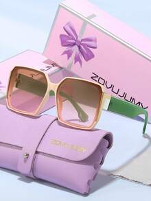 Kính trang trí vuông gọng lớn thời trang ZOVUJUMY, thiết kế thanh lịch, dành cho cả nam và nữ, thích hợp khi lái xe, hoạt động ngoài trời, du lịch nghỉ dưỡng - Nhiều màu - Xem 12