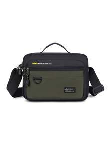 1pc New Vertical Nylon Material Multi-Layer Zipper Closure Adjustable Shoulder Strap Casual Daily Business Men Messenger Bag, Suitable For Commuting, Work, Business Meetings Canvas Tote Bag - Multicolor - View 35