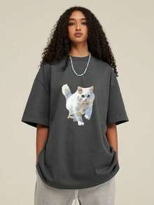 Cute Cat Heat Transfer Vinyl Stickers, Suitable For Men And Women, Washable Decals For DIY Iron-On Patches, Applicable To T-Shirts, Pillows, Jeans, Jackets, Backpacks, Clothing, Hats And Other Shiny Fashion Accessories, Heat Press Patches, Garment Design, Heat Press Appliques, Washable Metallic Stickers - Multicolor - View 2