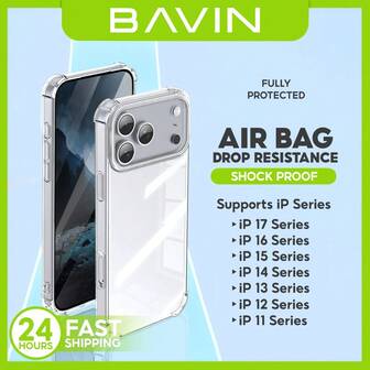 1 pieza Funda transparente premium a prueba de golpes de silicona suave para la serie IP 17/16/15/14/13/12/11/X