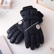 1 Pair Women's Professional Ski Gloves - Thick Fleece Windproof Cold-Proof Outdoor Skiing Warm Gloves, Bicycle Riding Anti-Cold Gloves, Non-Slip Palm, Touchscreen Compatible - 彩色 - 查看 10