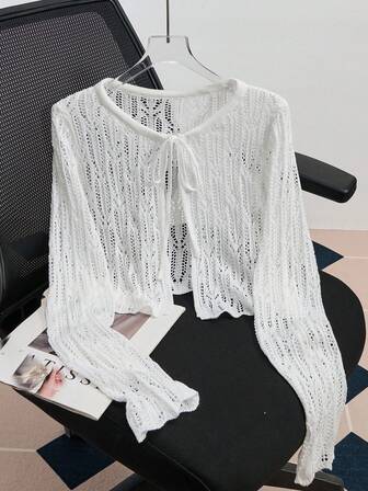 镂空钩针蕾丝轻薄夏季罩衫，真丝冰丝薄款空调罩衫，无袖连衣裙罩衫