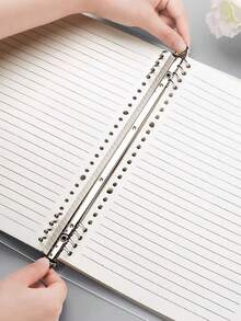 A5/B5/A4 Ruled Refillable Loose Leaf Paper/Planner Insert, Suitable For Loose-Leaf Clip Notebook, Diary, Travel Journal Insert, Detachable Thick Refill Paper, 60 Sheets/120 Pages (Not Including Cover) Back To School - Horizontal Inner Pages - View 5