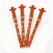 4/8pcs Christmas Erasable Pens, Cute Reindeer & Gingerbread Man Shaped Pens, Creative Santa Erasable Pen Set, Christmas Special Edition Erasable Pen Set