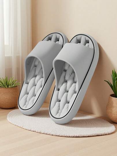 Bathroom Leakage Slippers, Men's And Women's Home Indoor Hotel Massage Anti-Slip Slip-Feeling Slippers, EVA Anti-Slip And Anti-Odor Home Slippers