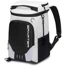 SPARTER Mochila térmica aislada a Prueba de Fugas, 33/45 latas, 2 Compartimentos aislados, Bolsa térmica portátil, Ligera, para Viajes en la Playa, Camping, Almuerzo para Hombres y Mujeres(White & Black-33 Can) - Multicolor - Ver 2