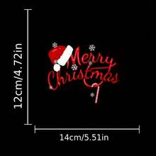 Christmas Window Sticker, Suitable For Glass, Metal, And Ceramic Surfaces, Making It A Perfect Gift For Christmas And Halloween - Easy To Apply And Remove, Leaves No Residue! - Red - View 2