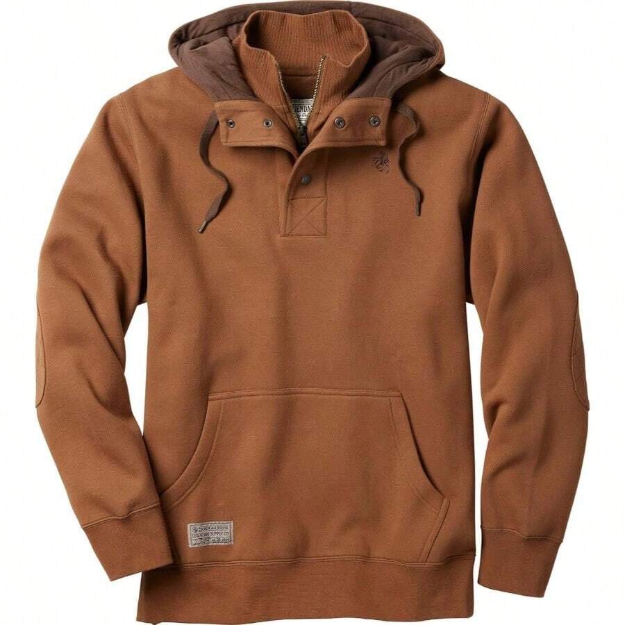 Sudadera con Capucha as Buck Action. Camisa para Hombre - Beige + XL - Ver 1