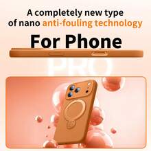 Liquid Silicone Magnetic Adsorption Protective Case With Stand For IPhone 17/16 Pro Max/15 Pro/14 Pro Max/13 Pro, Slim Shockproof Cover For IPhone 16/15 Pro/13 Pro, Suitable For IPhone 17/16 Pro Max/15 Pro/14 Pro Max/13 Pro