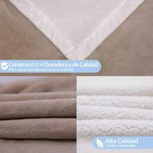 Manta con capucha para adultos, bonita manta de perezoso, suéter con capucha y guantes, manta de piel de oveja DH2I - gris - Ver 2