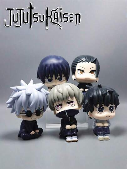 1 pieza Figura sentada de versión Q, diseño de ojos de playa de verano Gojo, Yuji, Sukuna, Geto, Nanami, Megumi, decoración de modelo de anime, decoración del hogar, accesorios para automóviles, adorno para PC, regalo de cumpleaños, regalo de pareja, conmemorativo, decoración de eventos temáticos, decoración navideña, regalo de Halloween