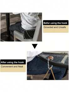 可折叠桌面钱包挂钩，便携式折叠装饰旅行配件 - 独特礼物，花卉设计，桌面钱包挂钩，旅行钱包挂钩，可爱便携式旅行钱包挂钩，钱包挂钩，钱包造型金属可折叠钱包挂架，桌面收纳架，优雅配件，时尚挂钩，耐用挂钩，小巧设计，包包挂钩，旅行者，礼物 - 彩色 - 查看 6