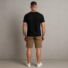 Set Of 4 Men's Twill Bermuda Shorts, Sizes 36 To 46 - 赭色-米色-卡其色-勃根地酒紅色 - 查看 8