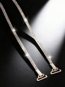 2/4/6pcs Rhinestone Solid Color Adjustable Bra Straps, Thin Sparkling Shoulder Straps, Women Lingerie Accessories - Suitable For Dresses And Daily Wear - Multicolor - View 10