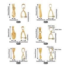 48pcs Brass Pinch Clip Pendant Bail Clasps Findings Golden Ice Pick Bead Hanger Links Connectors For Dangle Charm Jewelry MaFKing,Golden - 金的 - 查看 4