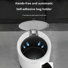 1pc Rolling Trash Can, Bathroom Slim Trash Can With Suction Cup, Foot Pedal Garbage Bin, Large Capacity Covered Paper Towel Holder For Living Room, Easy To Clean And Roll - Multicolor - View 7