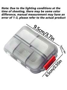 1 Peça Porta-Comprimidos Portátil e Lacrado, Mini Organizador Compacto de Comprimidos, Recipiente de Armazenamento de Medicamentos para Viagem, Organizador de Medicamentos à Prova d'Água e à Prova de Umidade, Caixa de Armazenamento de Suplementos Vitamínicos e Fitness com Compartimentos Separados, Carteira Divisória de Comprimidos, Recipiente de Partição de Óleo de Peixe Vitamínico, Caixa de Armazenamento de Medicamentos Portátil e à Prova d'Água para Viagem, Caminhada, Escalada - Multicolorido - Visão 11