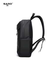 saroxi Men's Black Casual Lightweight Backpack, Portable Suitable For Travel, School, Large Capacity, Gift For Men - Black - View 8