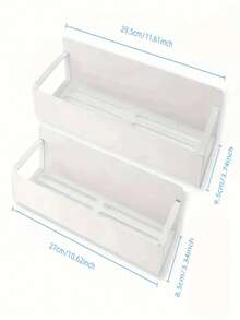 1pc Metal Magnetic Storage Shelf, Refrigerator Door Mounted Storage Shelf, Spice Shelf, Magnetic Washing Machine Storage Shelf, Suitable For Refrigerator, Washing Machine, Cabinet Side Storage, No Drilling Or Glue Required, Practical Shelf For Kitchen Bathroom Accessories And Storage Supplies