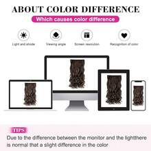 16inch 1-Pack 3/4 Full Head Curly Wavy Clips In On Synthetic Hair Extensions HE008 Hairpieces For Women 5 Clips 3.9 Oz Per Piece - Natural Black,NaturalBlack - 自然黑 - 查看 8