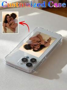 1 pieza Funda de teléfono transparente, suave y de moda, personalizable con diversos paisajes de vida personalizados, adecuada para familia, bebé, amigos, compatible con iPhone 11/12/13/14/15/16 Pro Max, A55/A54/A53/A14, S25/S24/S23 - transparente - Ver 4