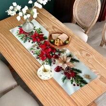 1 tấm thảm trang trí bàn ăn ngày lễ tình nhân, chất liệu polyester bền, dùng cho tiệc tùng, trang trí bàn ăn lễ kỷ niệm, thích hợp cho ngày lễ tình nhân, đám cưới, tiệc theo chủ đề - Nhiều màu - Xem 8