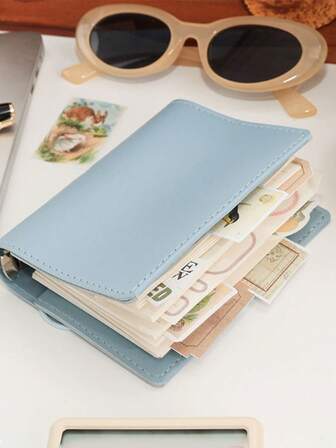 1pc DIY Notebook, Loose-Leaf Notebook, Leather Cover, Detachable, Choose Your Own Paper, Palm-Sized, Portable, Stationery, Office Supplies