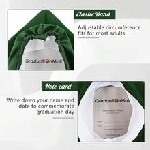 Birrete de graduación mate de GraduationMall con borla 2025 para escuelas secundarias y licenciaturas, talla única, color bosque - Bosque - Ver 6