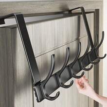 1pc/2pcs New No-Drill Door Hook, Over-The-Door Hanging Rack, Extended Length Door Mounted Clothes Hanger, Essential For Bedroom Storage And Organization. - Multicolor - View 17