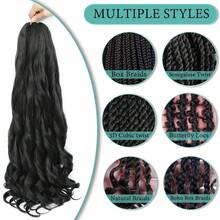 French Curl Braiding Hair, 12 Inch Curly Braiding Hair 8 Packs Bouncy French Curl Crochet Braids For  Pre Stretched Loose Wavy Extensions (1B, 12Inch),1B - 1B - 查看 7