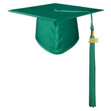 Birrete de graduación mate de GraduationMall con borla 2025 para escuelas secundarias y licenciaturas, talla única, esmeralda - Esmeralda - Ver 1