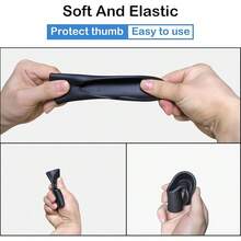 Protector de Pulgar para Receptor de béisbol, Protector de Pulgar para receptores de béisbol y softbol, ​ ​ Protector de Pulgar para Equipo de Receptor de béisbol, Ayuda para Entrenamiento - Negro - Ver 4