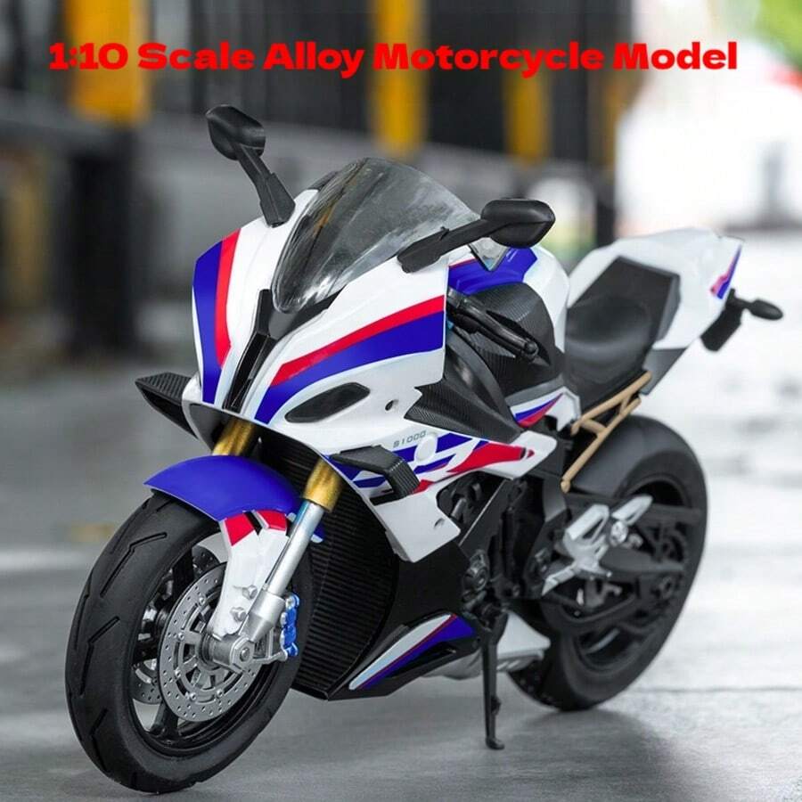 1pc 1:10 Scale Alloy Boma Motorcycle Model, Collectible Motorcycle Toy, Racing Model Gift, Birthday Gift - Multicolor - View 1