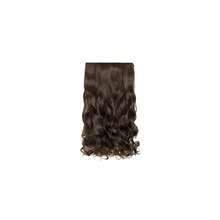14inch 1-Pack 3/4 Full Head Curly Wave Clips In On Synthetic Hair Extensions HE008 Hair Pieces For Women 5 Clips 4.5 Oz Per Piece - Dark Chocolate Brown,DarkChocolateBrown - 深巧克力棕色 - 查看 1