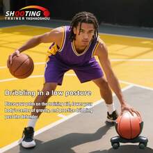 1件篮球训练器材，低重心训练器，运球突破滑行器，速度敏捷协调训练工具，高密度PP材质防滑减震可调节篮球控球辅助装置